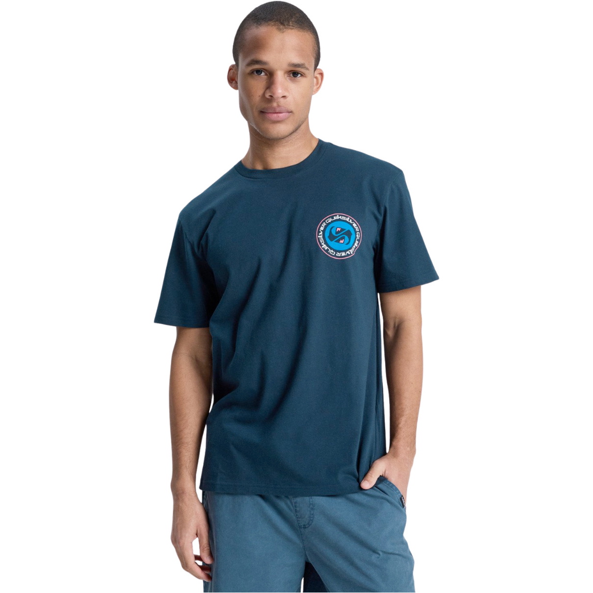 2026 Quiksilver Mens Ev Duality T-Shirt EQYZT08290 - Dark Navy